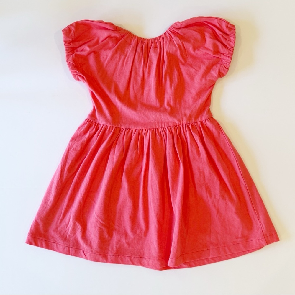 Crewcuts 5T Coral Short Sleeve Cotton Dress - Picture 4 of 7